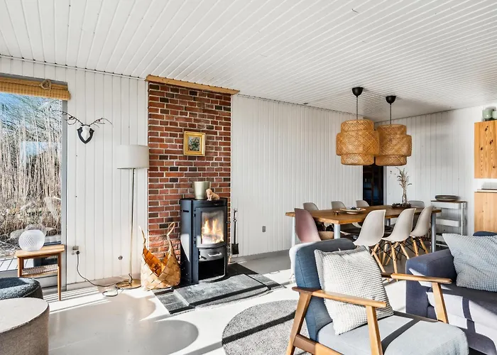 In Handrup With Sea View Over Bay And Spacious Terraces Close To The Beach, Nature And Mols Bjerge National Park